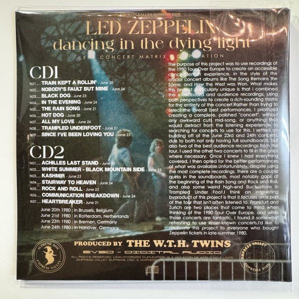 Photo2: LED ZEPPELIN - DANCING IN THE DYING LIGHT 2CD [EMPRESS VALLEY] The 1980 Tour Matrix! (2)