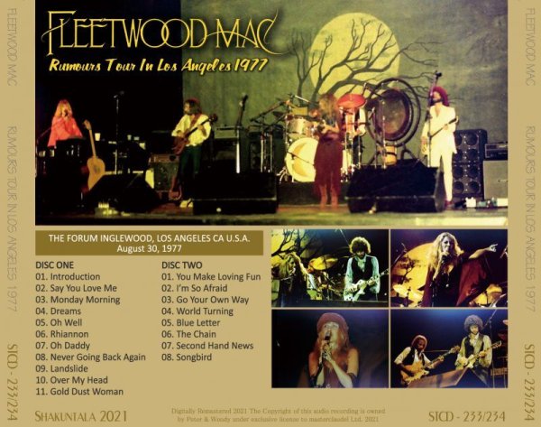 Photo2: FLEETWOOD MAC - 1977 RUMOURS TOUR IN LOS ANGELES 2CD [SHAKUNTALA] (2)