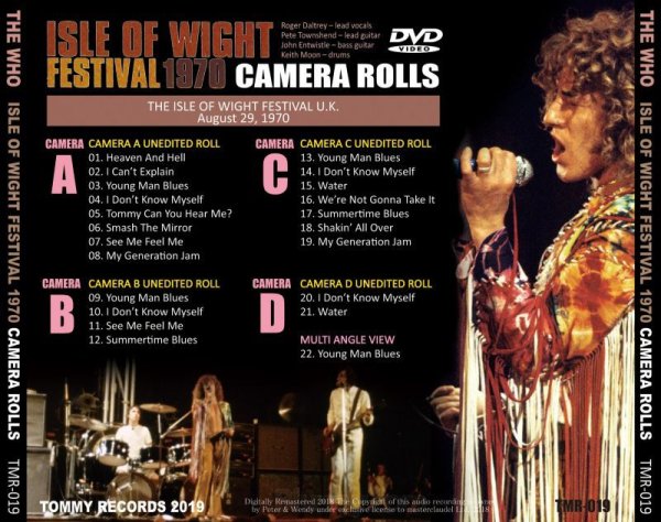 Photo2: THE WHO - ISLE OF WIGHT FESTIVAL 1970 CAMERA ROLLS DVD [TOMMY RECORDS] (2)