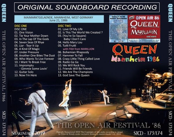 Photo2: QUEEN - THE OPEN AIR FESTIVAL 1986 2CD [SHAKUNTALA] (2)