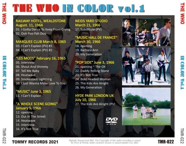 Photo2: THE WHO - IN COLOR Vol.1 DVD [TOMMY RECORDS] (2)