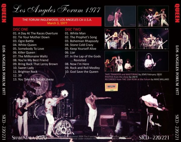 Photo2: QUEEN - 1977 LOS ANGELES FORUM 2CD [SHAKUNTALA] (2)