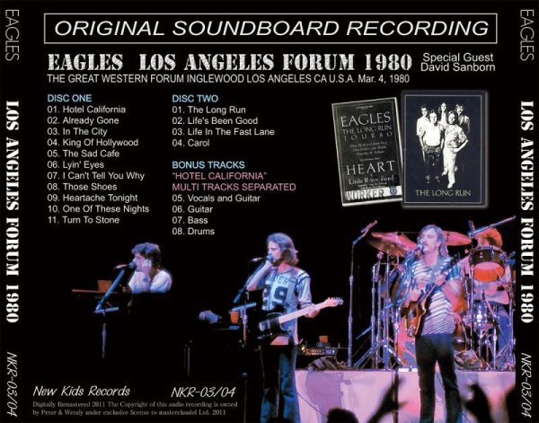 Photo2: EAGLES - LOS ANGELES FORUM 1980 2CD [NEW KIDS RECORDS] (2)