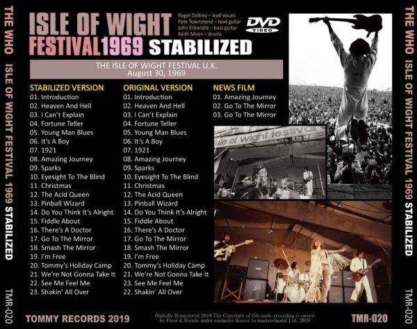 Photo2: THE WHO - ISLE OF WIGHT FESTIVAL 1969 STABILIZED DVD [TOMMY RECORDS] (2)