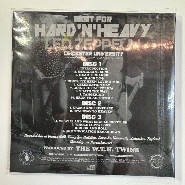 Photo2: LED ZEPPELIN - BEST FOR HARD ＆ HEAVY 3CD PROMOTIONAL COPY [EMPRESS VALLEY]  VERY FEW !!! (2)