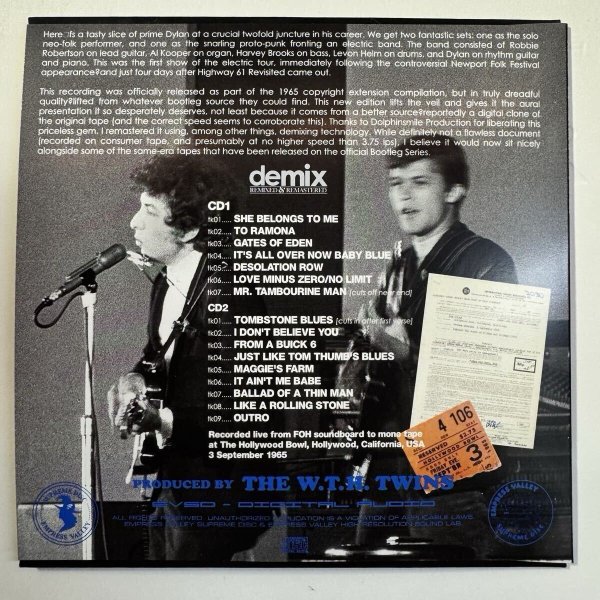 Photo4: BOB DYLAN - LIVE AT THE BOWL ‘65 2CD DEMIX [EMPRESS VALLEY] (4)
