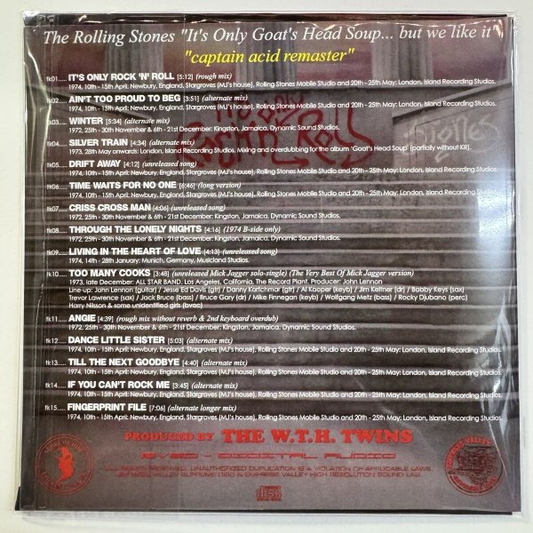 Photo2: THE ROLLING STONES - IT’S ONLY GOAT’S HEAD SOUP… BUT WE LIKE IT Captain Acid Remaster CD [EMPRESS VALLEY] (2)