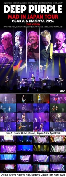 Photo1: DEEP PURPLE - MAD IN JAPAN TOUR: OSAKA & NAGOYA 2026 THE VIDEO 2DVDR [Shades 2641] (1)