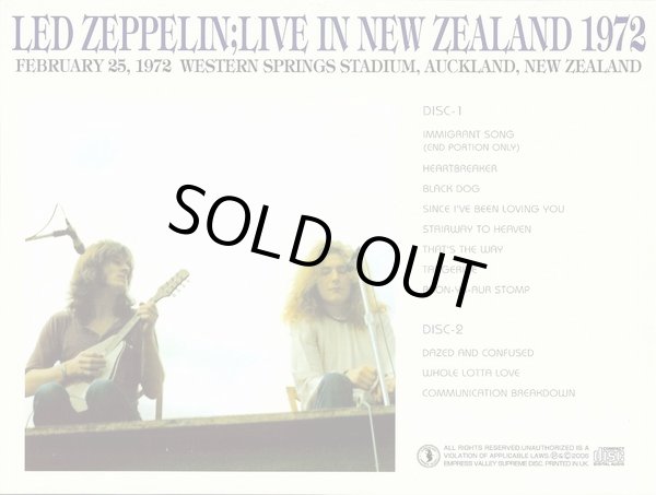 Photo2: LED ZEPPELIN - LIVE IN NEW ZEALAND 1972 2CD LONG BOX WITH MINI BOOK TOUR REPLICA !!! [EMPRESS VALLEY] ★★★STOCK ITEM / OUT OF PRINT★★★ (2)