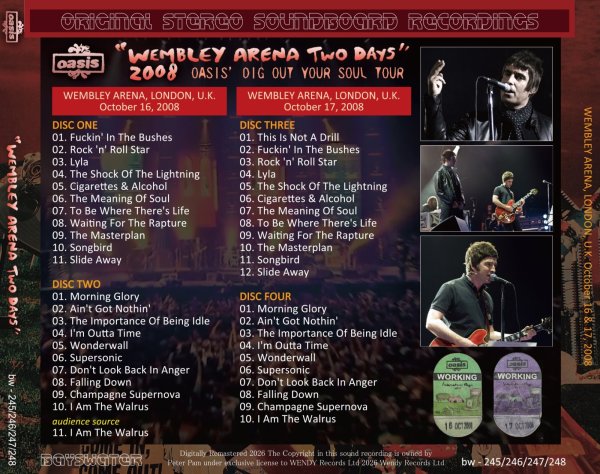 Photo2: OASIS - 2008 WEMBLEY ARENA TWO DAYS 4CD [BAYSWATER] (2)