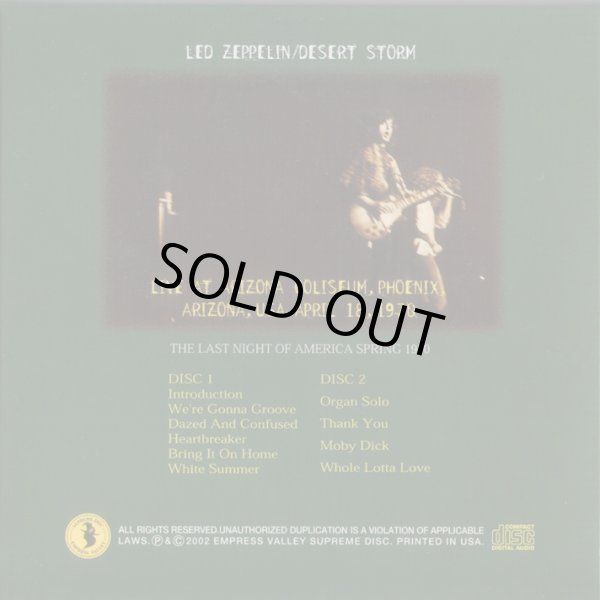 Photo2: LED ZEPPELIN - DESERT STORM 2CD [EMPRESS VALLEY] ★★★STOCK ITEM / OUT OF PRINT★★★ (2)