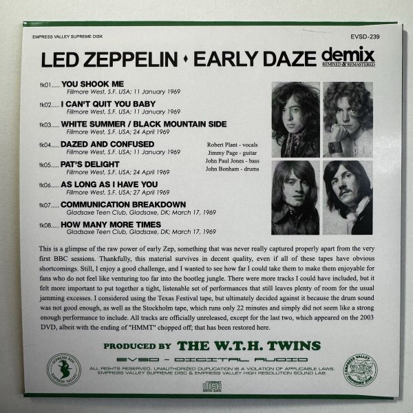 Photo4: LED ZEPPELIN - EARLY DAYS CD PROFESSOR STONED DEMIX [EMPRESS VALLEY] (4)