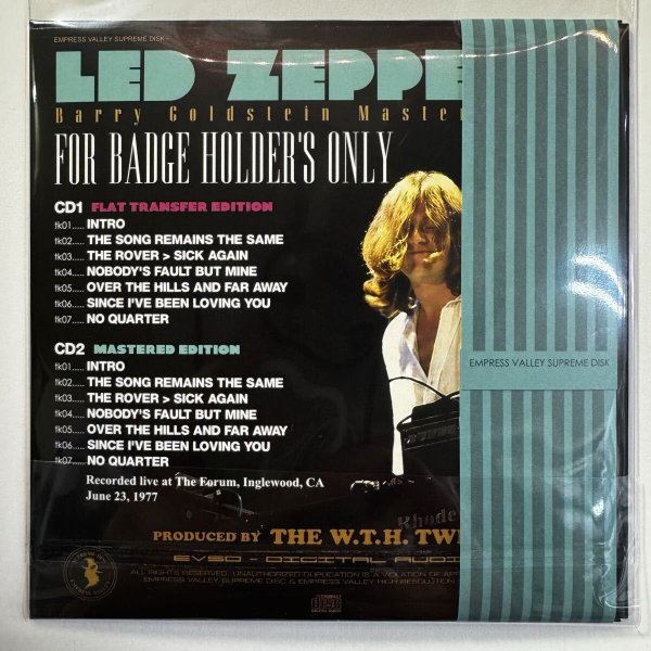 Photo2: LED ZEPPELIN - BARRY GOLDSTEIN MASTER SERIES - FOR BADGE HOLDERS ONLY 2CD [EMPRESS VALLEY] (2)