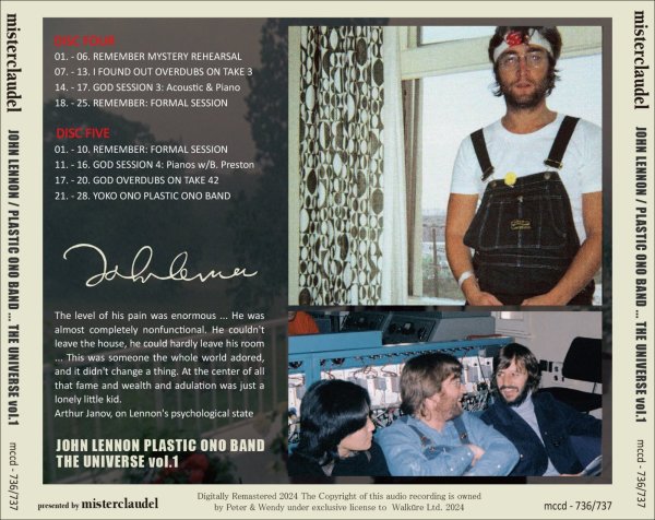 Photo4: JOHN LENNON - PLASTIC ONO BAND THE UNIVERSE VOL.1 5CD [MISTERCLAUDEL] (4)