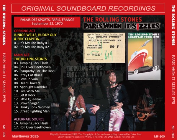 Photo2: THE ROLLING STONES - 1970 PARIS WHEN IT SIZZLES CD [MAYFLOWER] (2)