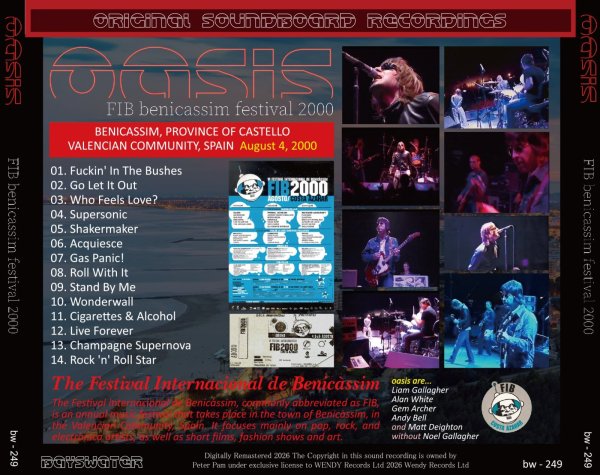 Photo2: OASIS - 2000 FIB BENICASSIM FESTIVAL CD [BAYSWATER] (2)
