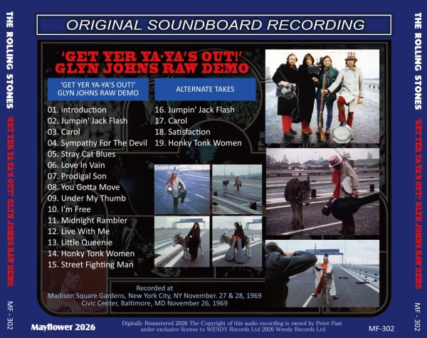 Photo2: THE ROLLING STONES - ‘GET YER YA-YA’S OUT!’ GLYN JOHNS RAW DEMO CD [MAYFLOWER] (2)