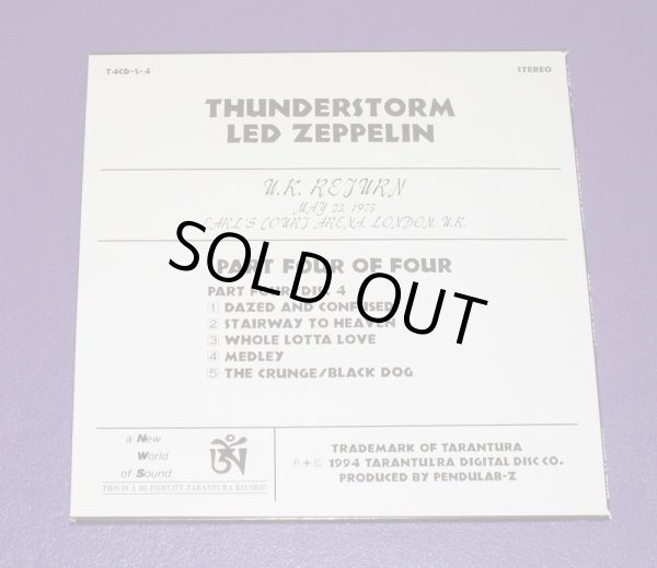 Photo11: LED ZEPPELIN - THUNDERSTORM 4CD  [TARANTURA] ★★★STOCK ITEM / OUT OF PRINT / VERY RARE★★★ (11)