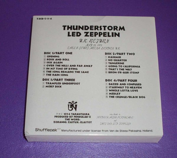 Photo2: LED ZEPPELIN - THUNDERSTORM 4CD  [TARANTURA] ★★★STOCK ITEM / OUT OF PRINT / VERY RARE★★★ (2)
