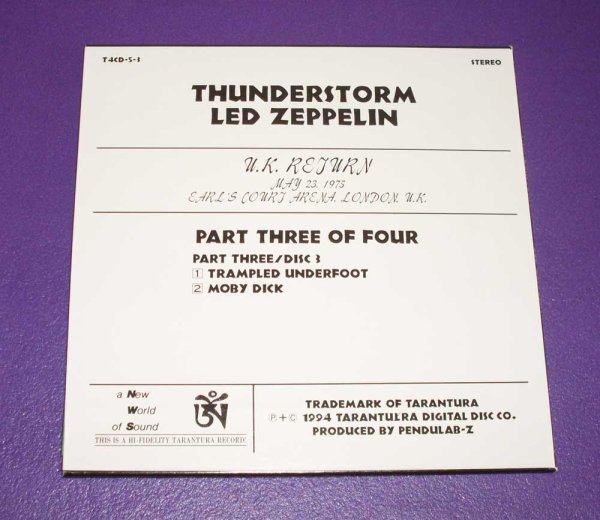 Photo9: LED ZEPPELIN - THUNDERSTORM 4CD  [TARANTURA] ★★★STOCK ITEM / OUT OF PRINT / VERY RARE★★★ (9)