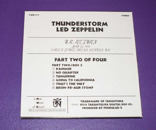 Photo7: LED ZEPPELIN - THUNDERSTORM 4CD  [TARANTURA] ★★★STOCK ITEM / OUT OF PRINT / VERY RARE★★★ (7)