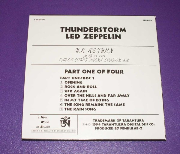 Photo5: LED ZEPPELIN - THUNDERSTORM 4CD  [TARANTURA] ★★★STOCK ITEM / OUT OF PRINT / VERY RARE★★★ (5)
