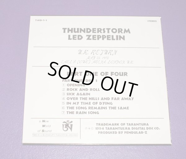 Photo5: LED ZEPPELIN - THUNDERSTORM 4CD  [TARANTURA] ★★★STOCK ITEM / OUT OF PRINT / VERY RARE★★★ (5)