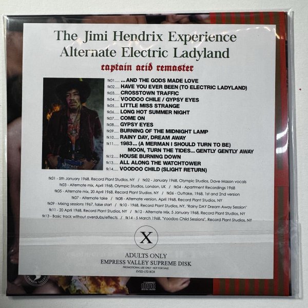 Photo2: THE JIMI HENDRIX EXPERIENCE - ALTERNATE ELECTRIC LADYLAND CD Pro use only. Extremely limited stock! [EMPRESS VALLEY] (2)
