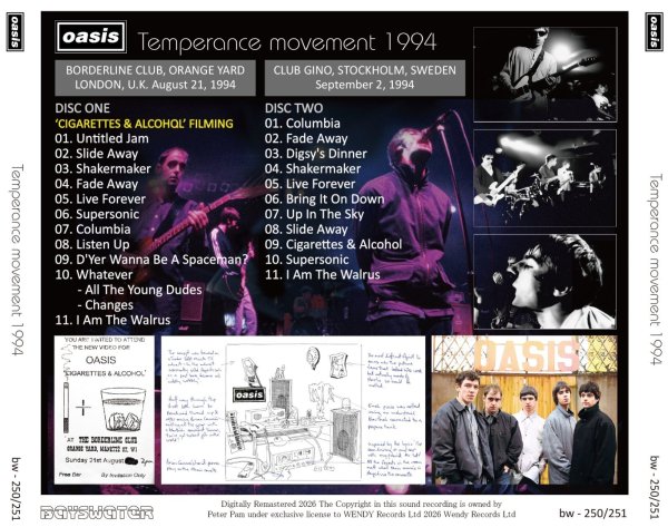 Photo2: OASIS - 1994 TEMPERANCE MOVEMENT 2CD [BAYSWATER] (2)