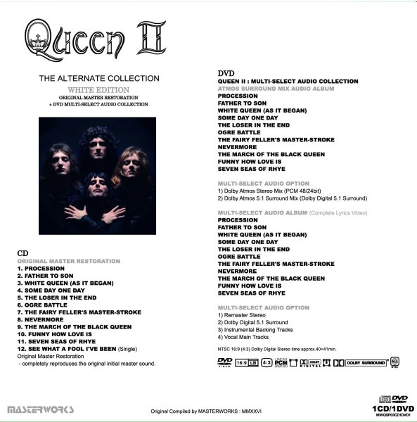 Photo2: QUEEN - QUEEN II =THE ALTERNATE COLLECTION = CD & DVD "WHITE" EDITION [MASTERWORKS] (2)