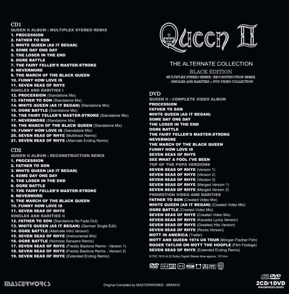Photo2: QUEEN - QUEEN II =THE ALTERNATE COLLECTION = 2CD & DVD "BLACK" EDITION [MASTERWORKS] (2)