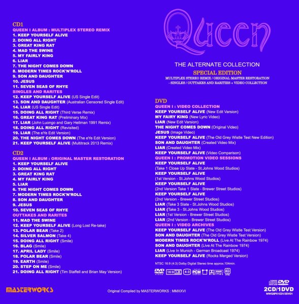 Photo2: QUEEN - QUEEN I = THE ALTERNATE COLLECTION= SPECIAL 2CD & DVD EDITION [MASTERWORKS] (2)