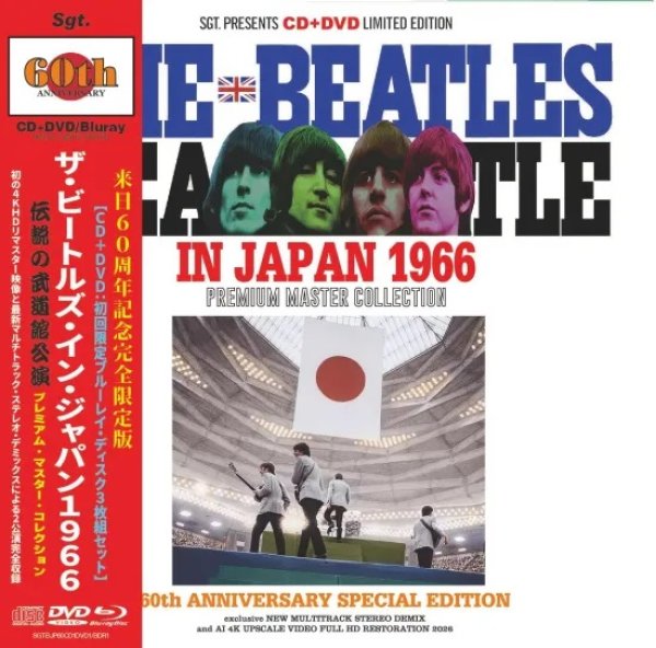 Photo1: THE BEATLES - IN JAPAN 1966 CD+DVD+BDR+OBI PAPER SLEEVE Version 60TH ANNIVERSARY LIMITED EDITION [SGT] (1)