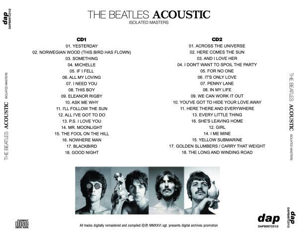 Photo2: THE BEATLES -  ACOUSTIC - ISOLATED MASTERS 2CD [DAP] (2)