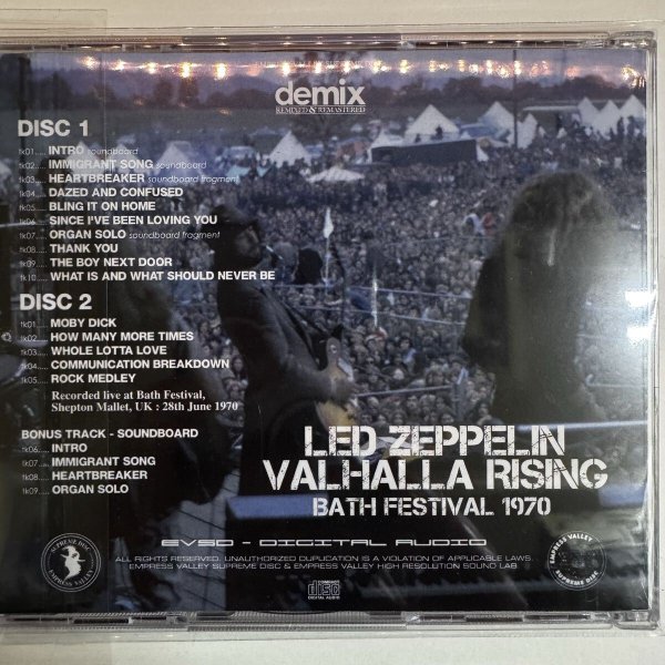 Photo2: LED ZEPPELIN - VALHALLA RISING - BATH FESTIVAL 1970 2CD [EMPRESS VALLEY] (2)