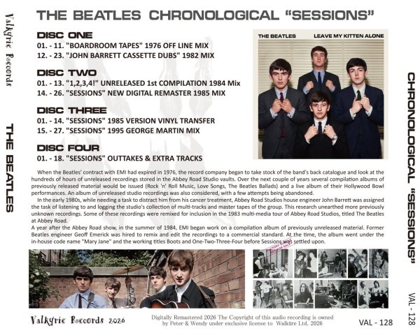 Photo2: THE BEATLES - CHRONOLOGICAL "SESSIONS" 4CD [VALKYRIE RECORDS] (2)