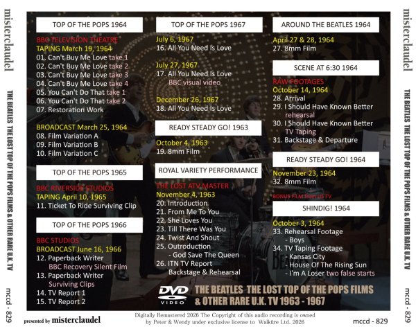 Photo2: THE BEATLES - THE LOST TOP OF THE POPS FILMS DVD [MISTERCLAUDEL] (2)