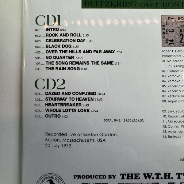 Photo3: LED ZEPPELIN - BLITZKREIG OVER BOSTON 2CD [EMPRESS VALLEY] (3)
