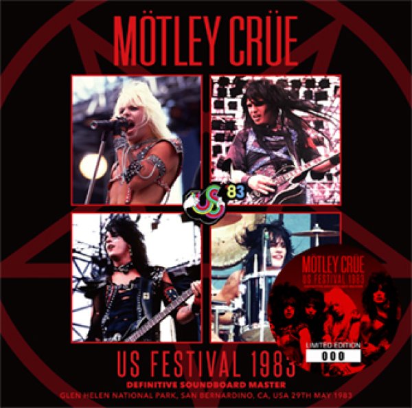 Photo1: MOTLEY CRUE - US FESTIVAL 1983 DEFINITIVE SOUNDBOARD MASTER CD plus Bonus DVDR "US FESTIVAL 1983 UPGRADE [ZODIAC 893] (1)