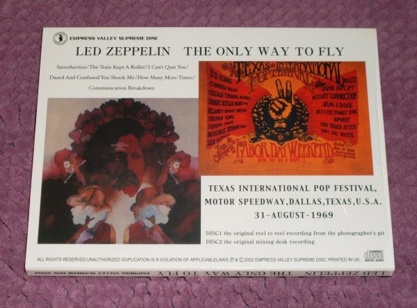 Photo2: LED ZEPPELIN - THE ONLY WAY TO FLY - TEXAS INTERNATIONAL POP FESTIVAL 2CD [Empress Valley] ★★★STOCK ITEM / OUT OF PRINT★★★ (2)