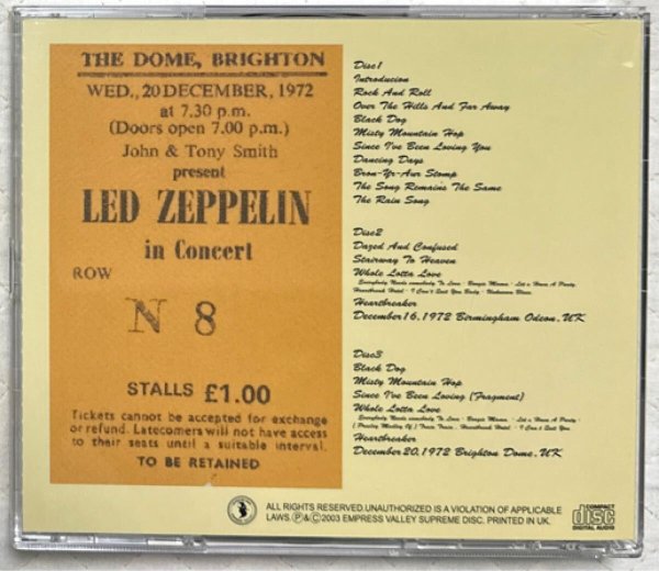 Photo3: LED ZEPPELIN - SWEET BRUMMY ROLL 3CD RELEASED 2003 [EMPRESS VALLEY] ★★★STOCK ITEM / OUT OF PRINT / VERY RARE★★★ (3)