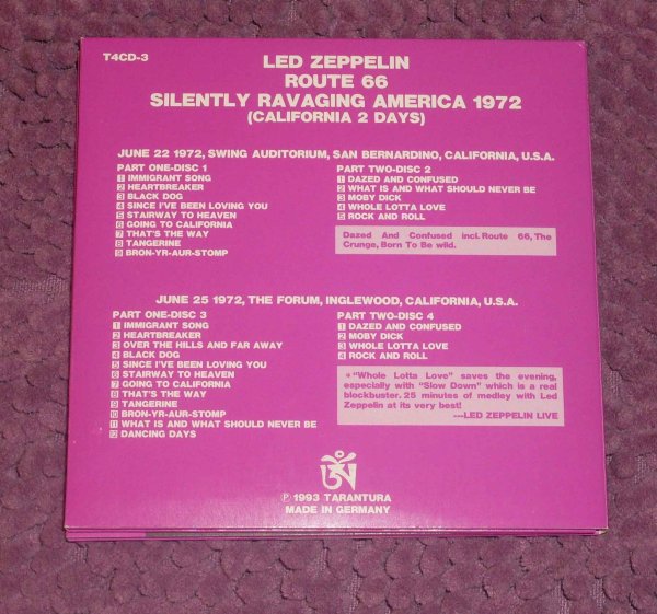 Photo2: LED ZEPPELIN - ROUTE 66 4CD [TARANTURA] ★★★STOCK  / OUT OF PRINT / RARE ★★★ (2)