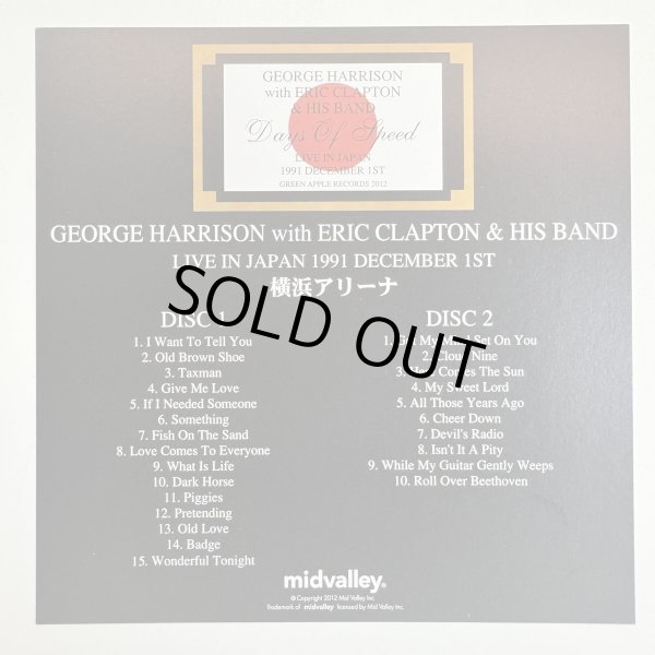 Photo7: GEORGE HARRISON WITH ERIC CLAPTON - DAYS OF SPEED - LIVE IN JAPAN 4CD  [MID VALLEY] ★★★STOCK ITEM / OUT OF PRINT / VERY RARE★★★ (7)