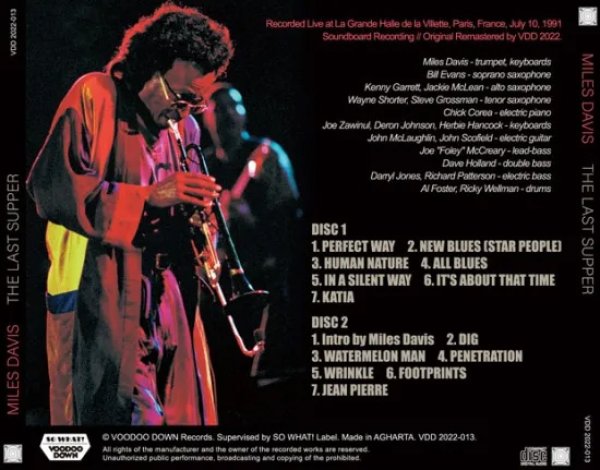 Photo2: MILES DAVIS - THE LAST SUPPER / LIVE AT LA VILLETTE 1991 2CD + LTD. DVDR [VOODOO DOWN] (2)