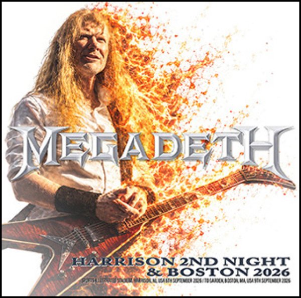 Photo1: MEGADETH - HARRISON 2ND NIGHT & BOSTON 2026 2CDR [Shades 2765] (1)