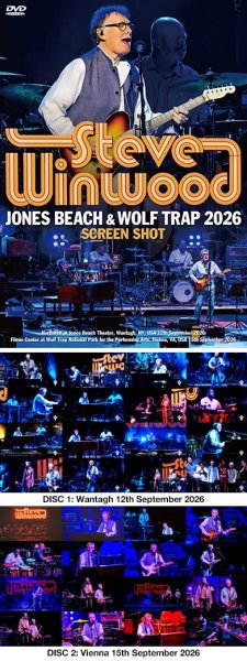 Photo1: STEVE WINWOOD - JONES BEACH & WOLF TRAP 2026 SCREEN SHOT 2DVDR [ Uxbridge 2986] (1)