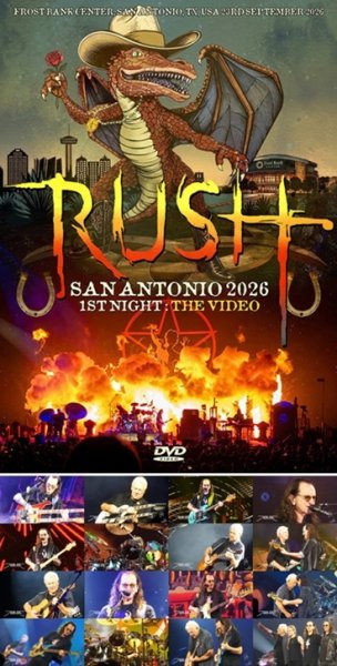 Photo1: RUSH - SAN ANTONIO 2026 1ST NIGHT THE VIDEO 2DVDR [Uxbridge 3002] (1)