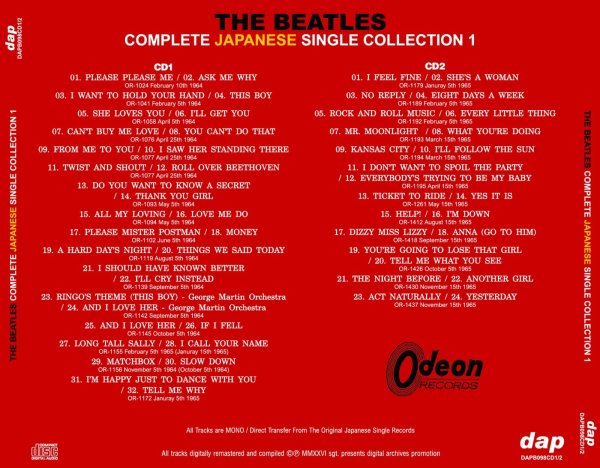 Photo2: THE BEATLES - COMPLETE JAPANESE SINGLE COLLECTION 1 2CD [DAP] (2)