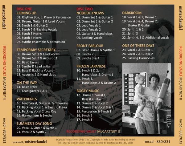 Photo2: PAUL McCARTNEY RECORDING VAULT McCARTNEY II 2CD [MISTERCLAUDEL] (2)