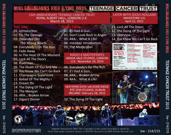 Photo2: NOEL GALLAGHER - 2015 TEENAGE CANCER TRUST 2CD [BAYSWATER] (2)